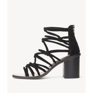 Rag and Bone Black Camille Macrame Mid-Heel